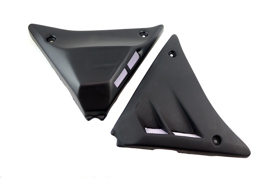 Harley FXR Side Covers Vented Pair 1982-1994 Black Paintable V-Twin 42-1281 Z8