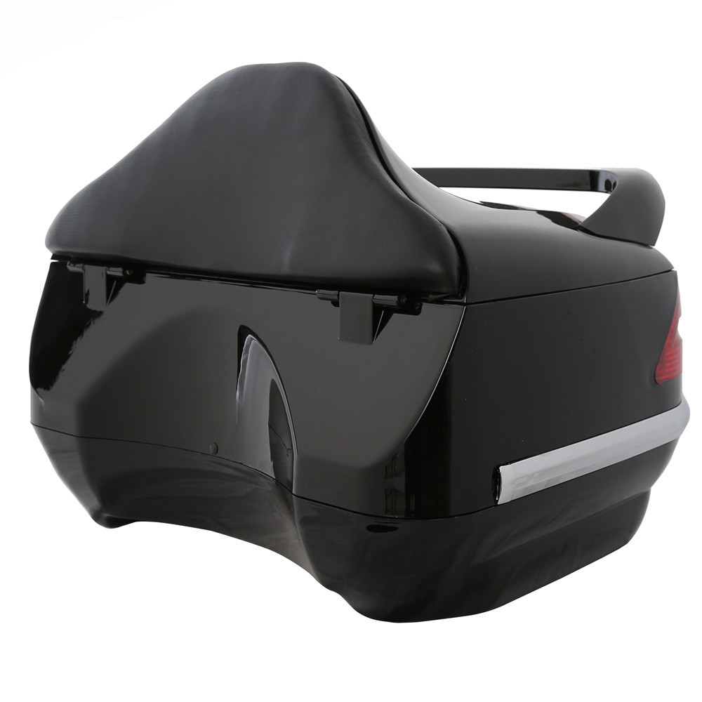VIP Tour Pack Larger Motorcycle Trunk Luggage Box W/ Tail Light For Honda Harley