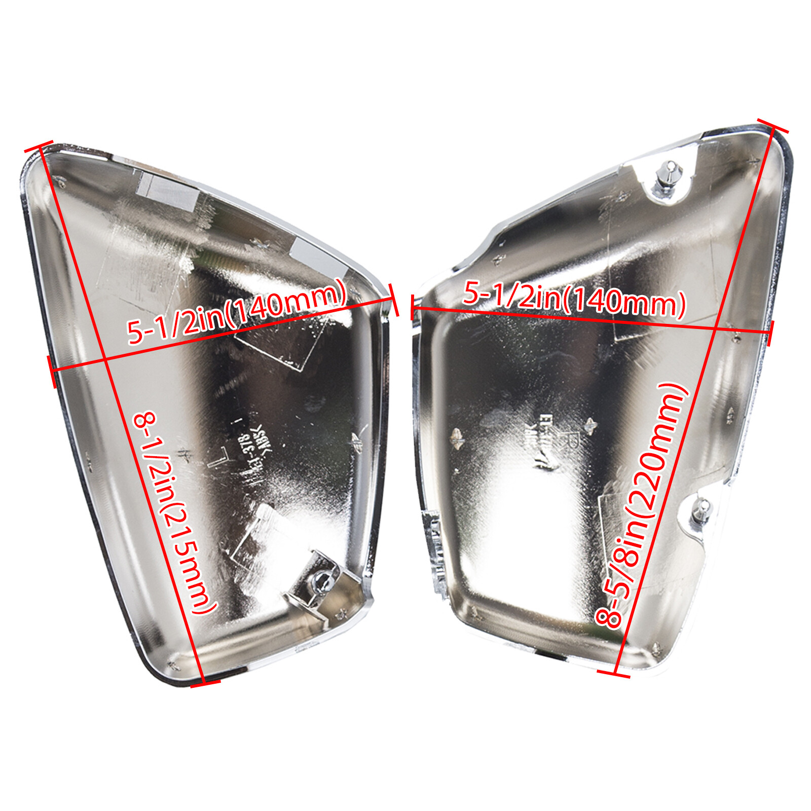 Left Right Chrome Battery Side Cover For Yamaha Virago XV 1100 XV750 700 1984-Up