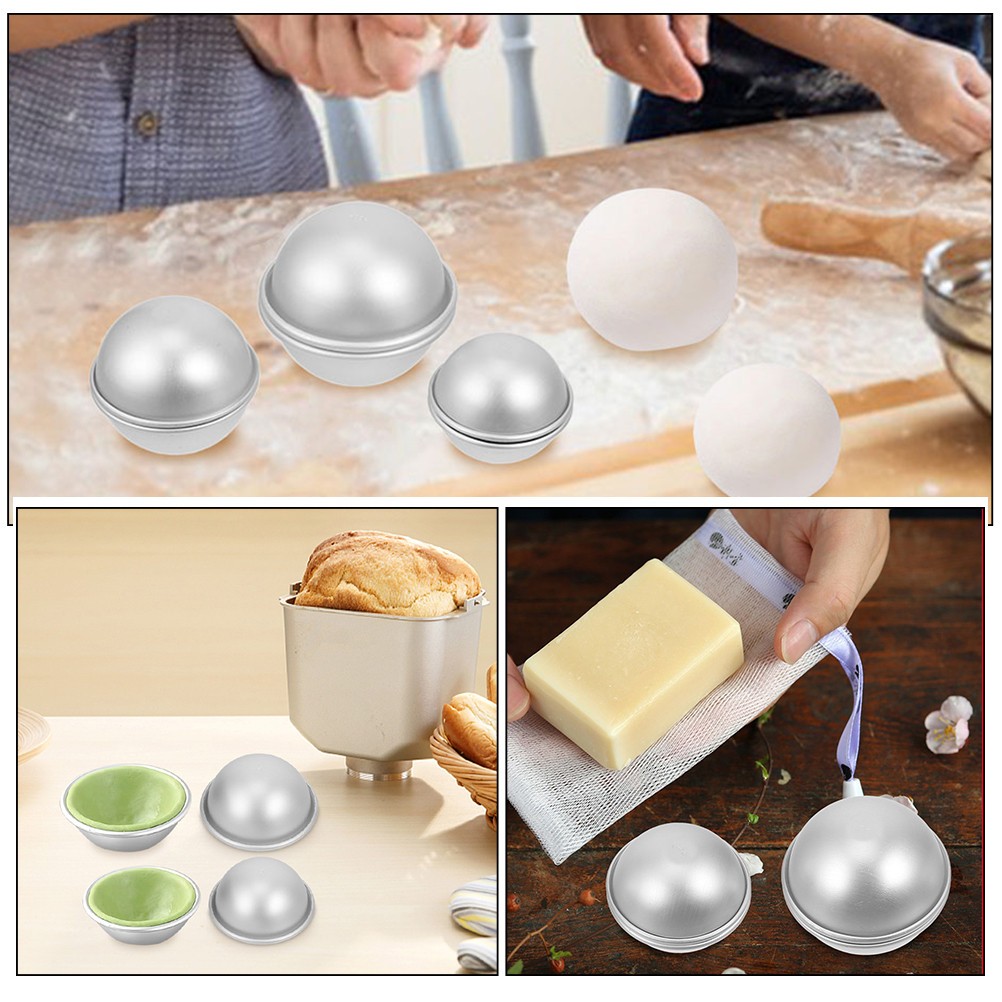 Durable Aluminum Alloy Bath Ball Mold 16Pcs Sphere Shape for Baking and Craft
