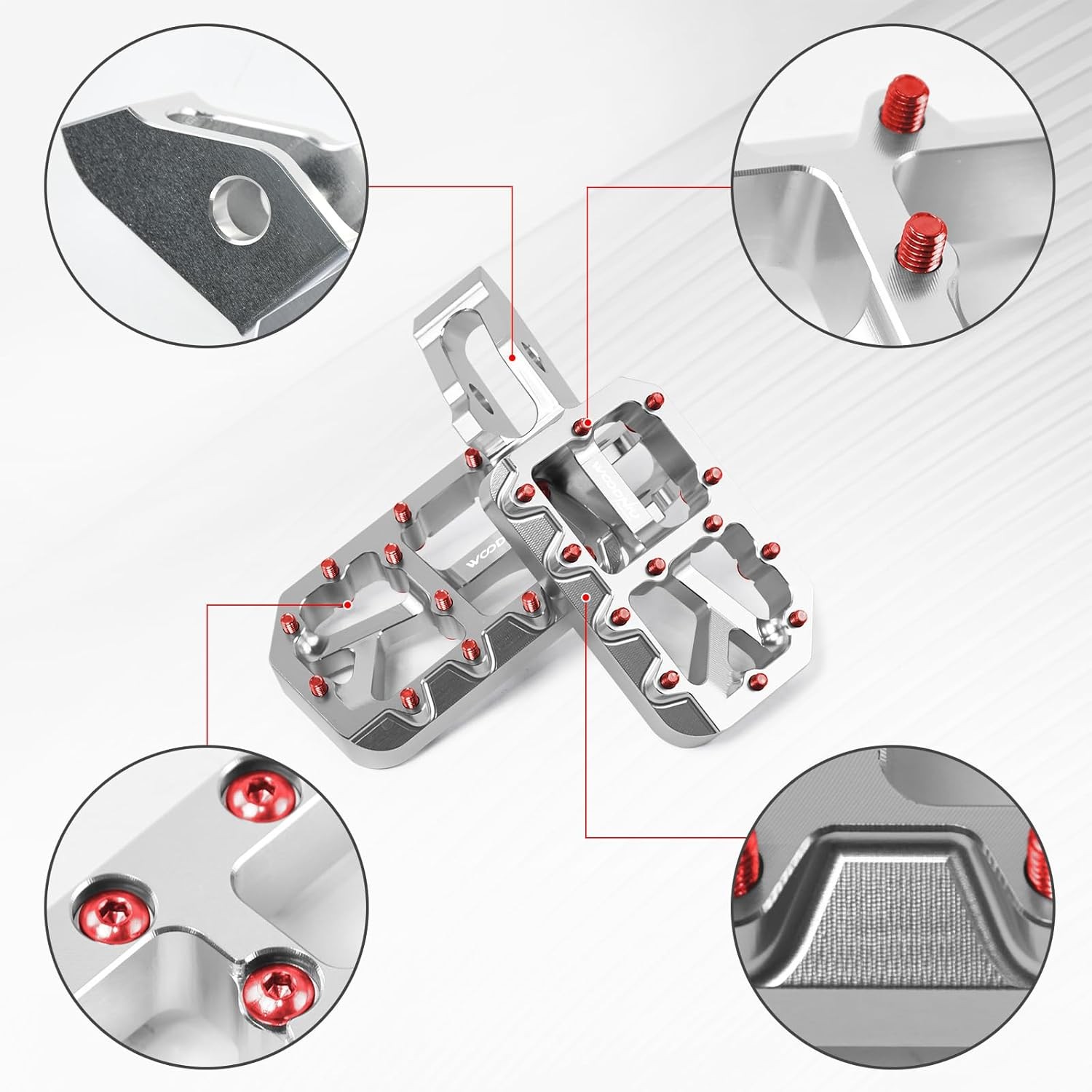 CNC Aluminum Alloy Foot Pegs for Surron Ultra Bee Pedal Anti-slip Spikes Footpeg