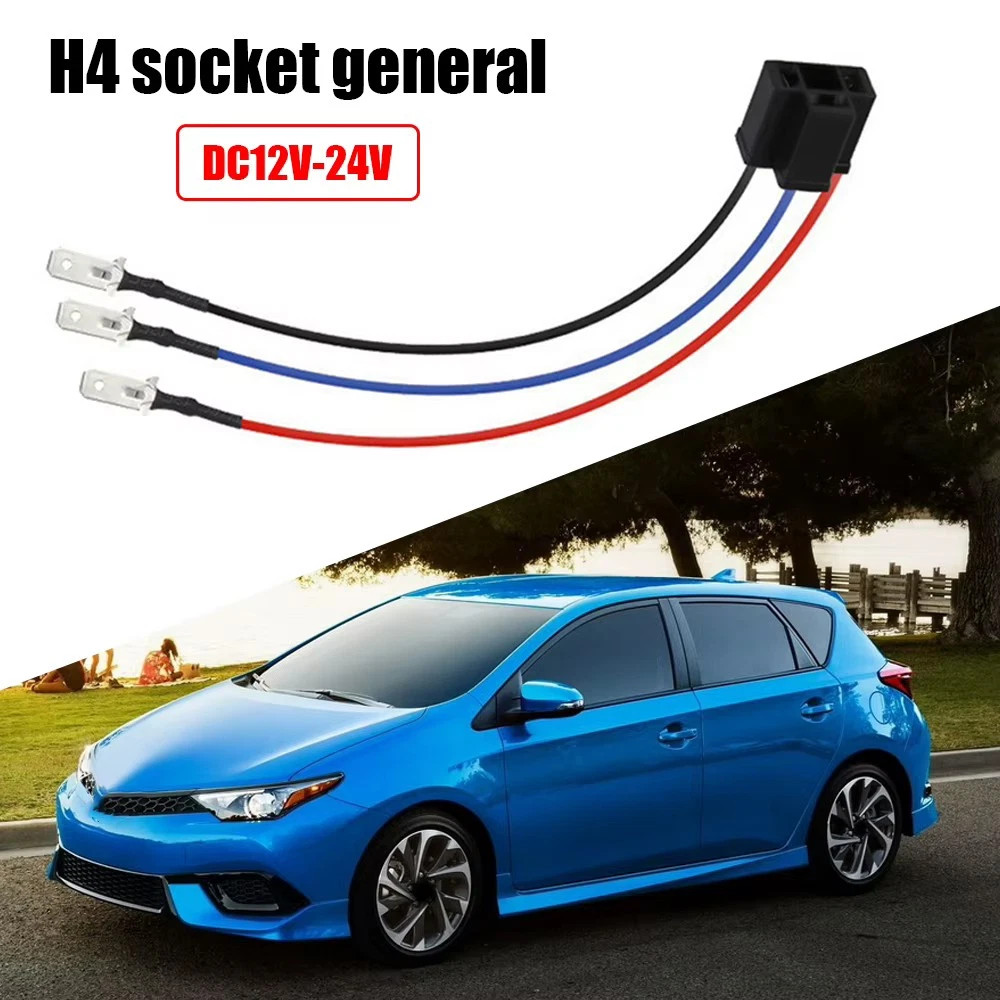 Pair H4 9003 HB2 Adapter Wiring Harness Socket Truck Headlight Converter Cables