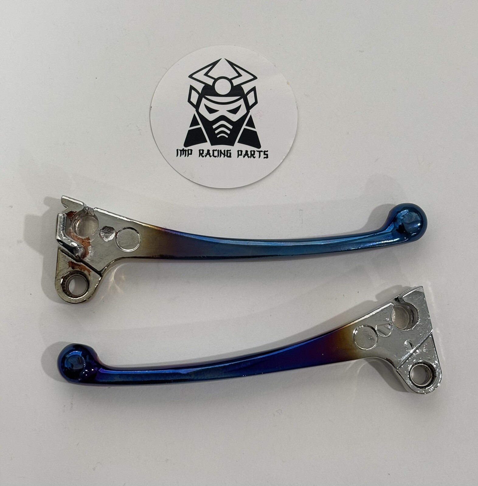 HONDA DIO SCOOTER BRAKE LEVERS BLUE SILVER SET