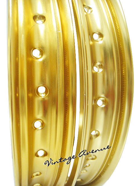 SUZUKI DS80 1978-2000 JR80 K1/K2/K3/K4 ALUMINIUM (GOLD) WHEEL RIM FRONT+REAR