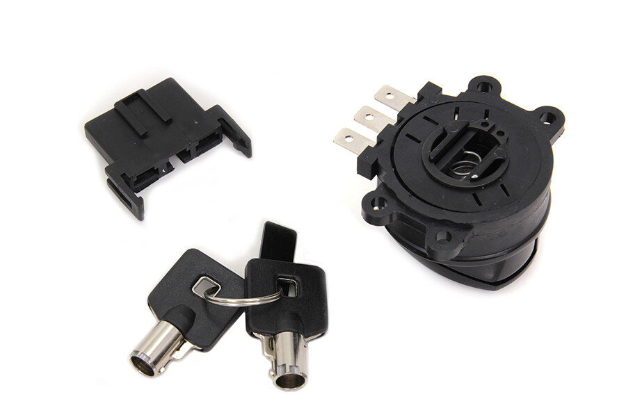 Gloss Black Ignition Switch For 1999-2013 Harley Dyna Softail Road King