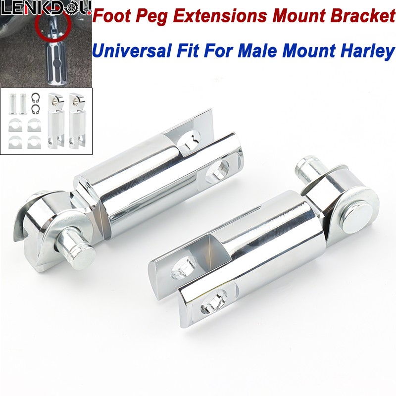 For Harley Foot Peg Extensions Bracket Male Mounts Touring Road Glide Sportster