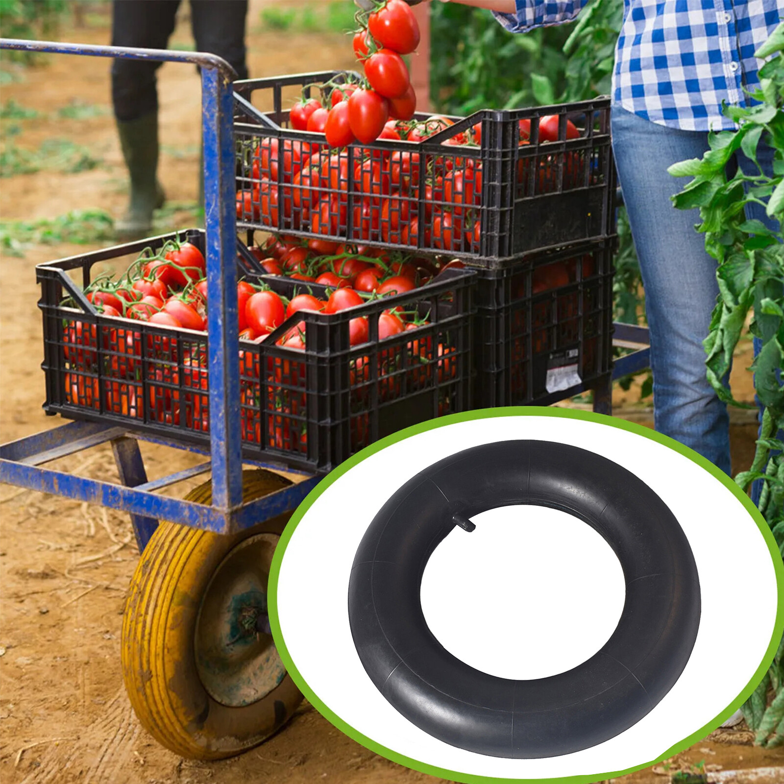 4.80/4.00-8 Replacement Inner Tube Wheelbarrow Lawn Mower Truck Pneumatic Wheel
