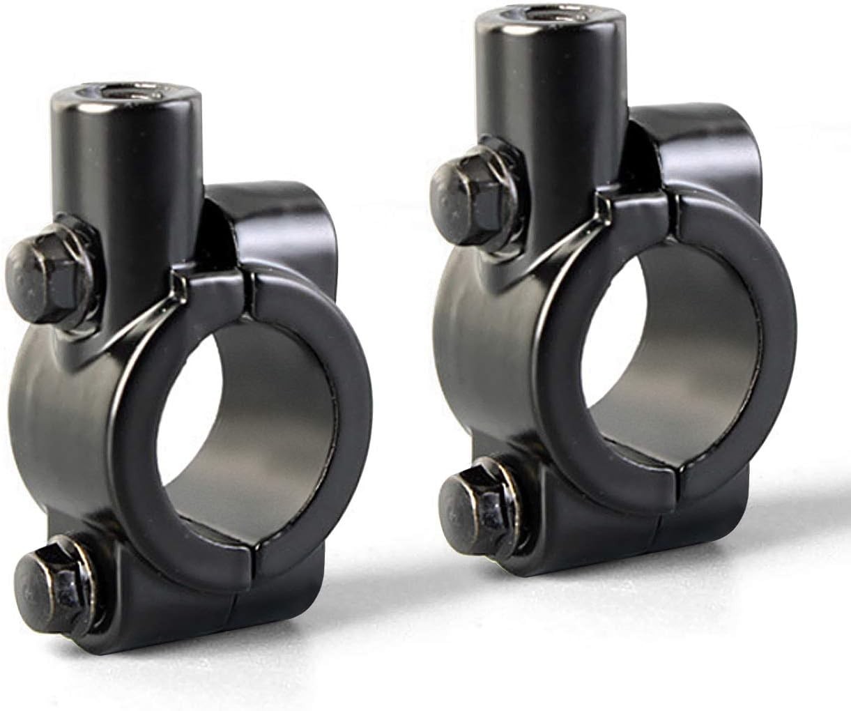 Universal Black Mirror Mount Clamp for Motorcycles and ATVs – Fits 7/8″ Bars