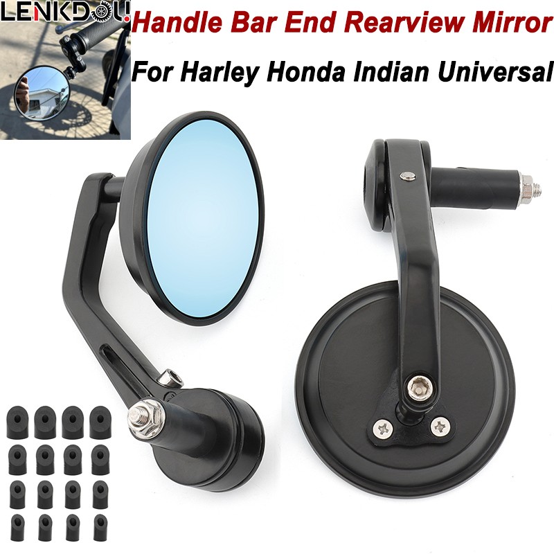 25mm Handlebar End Rear View Mirrors For Harley Honda Bobber Bar End Mirror 1”