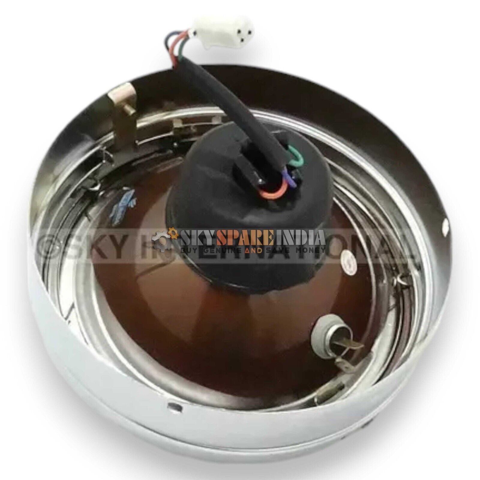 7″ Headlight Headlamp With Peak Fits For Royal Enfield Classic Uce 350/500cc