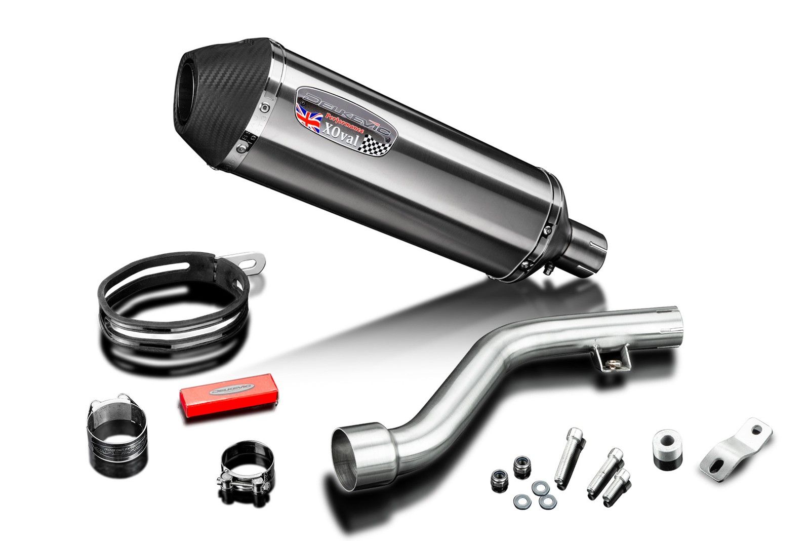 Suzuki DR350 1990-1999 Delkevic Slip On – 13.5 Xoval Brushed Muffler