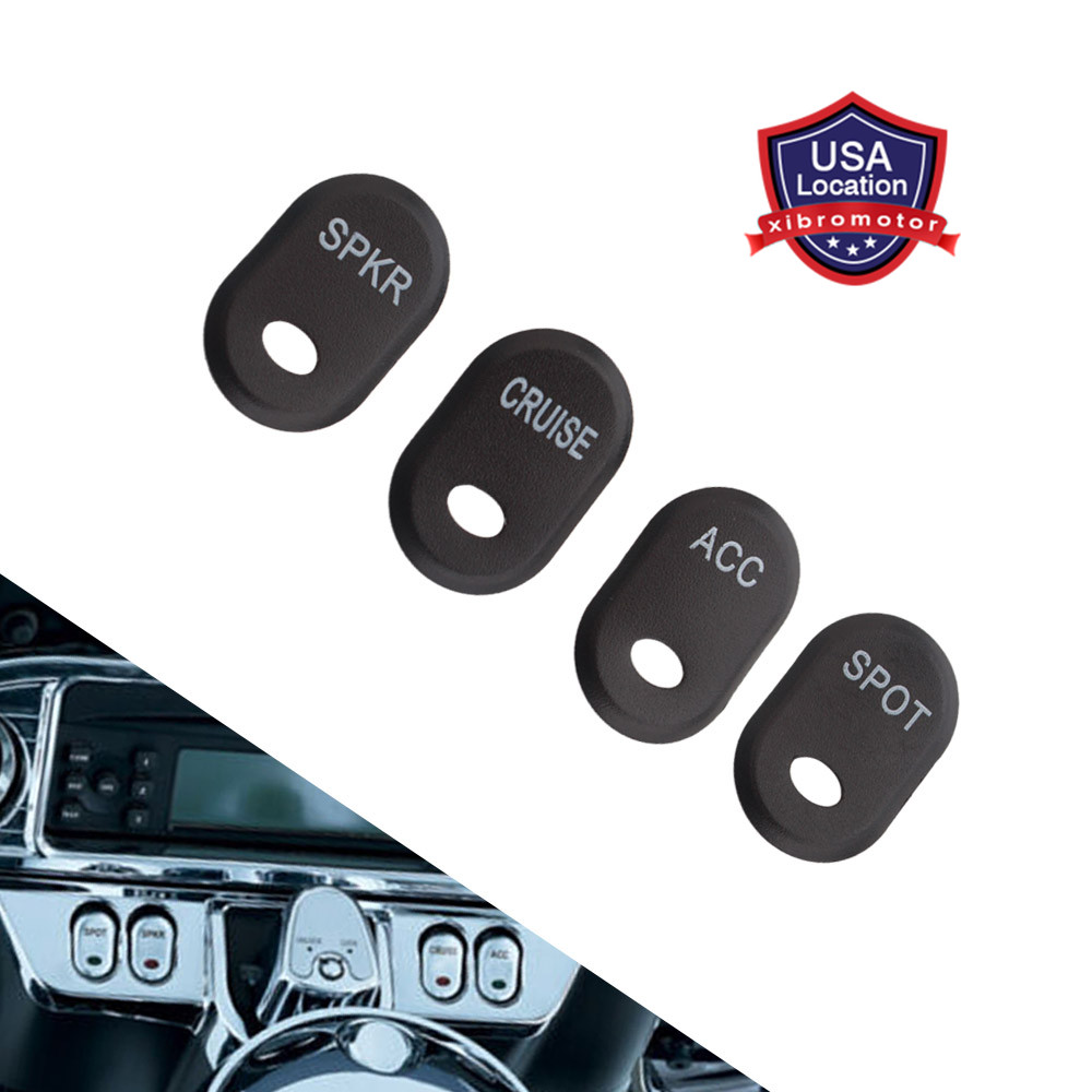 4 PCS Inner Fairing Panel Switch Button Caps For Harley 96-13 Road Electra Glide