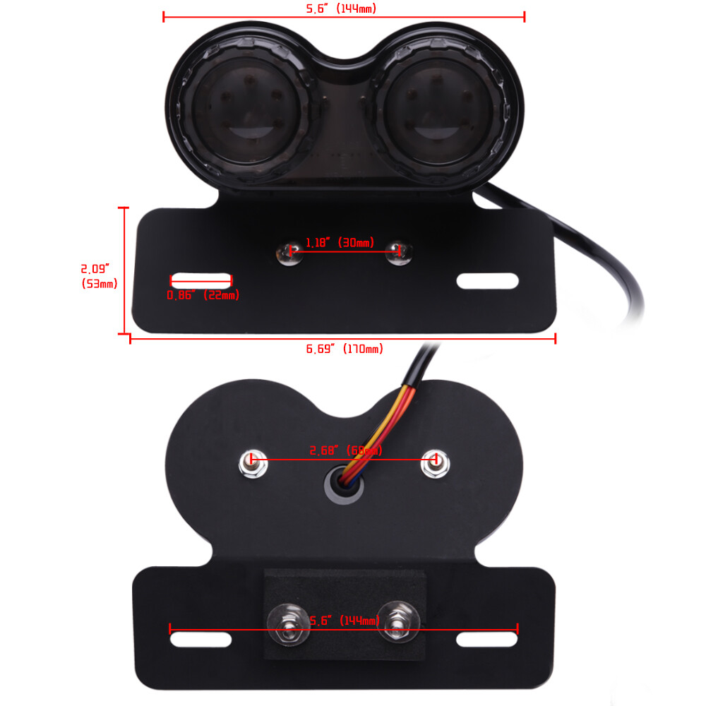 For Honda Rebel 250 500 Motorcycle 40- LED Brake Turn Signal Running Tail Light