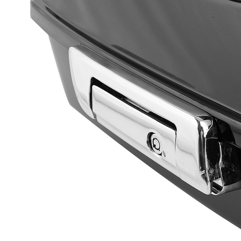 Vivid Black Razor Pack Trunk Chopped Backrest For Harley Road King Gilde 1997-20