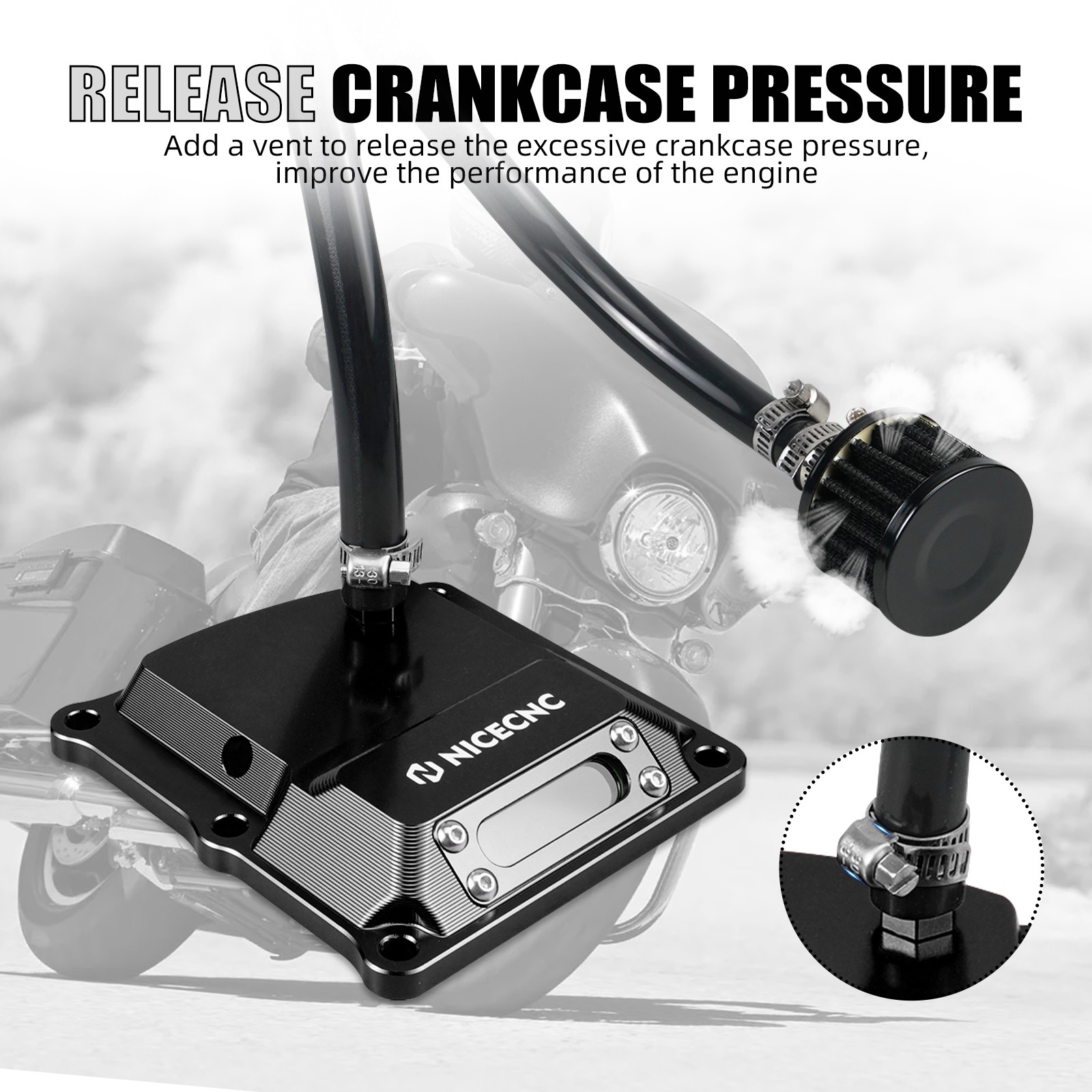 NICECNC M8 Transmission Top Cover For Harley Softail/Touring/Trike Models