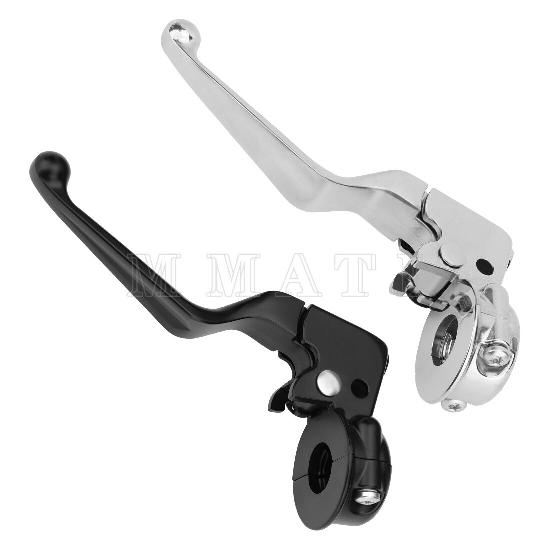 Chrome/Black Clutch Lever & Mount Perch Bracket for Harley-Davidson 1996-2014
