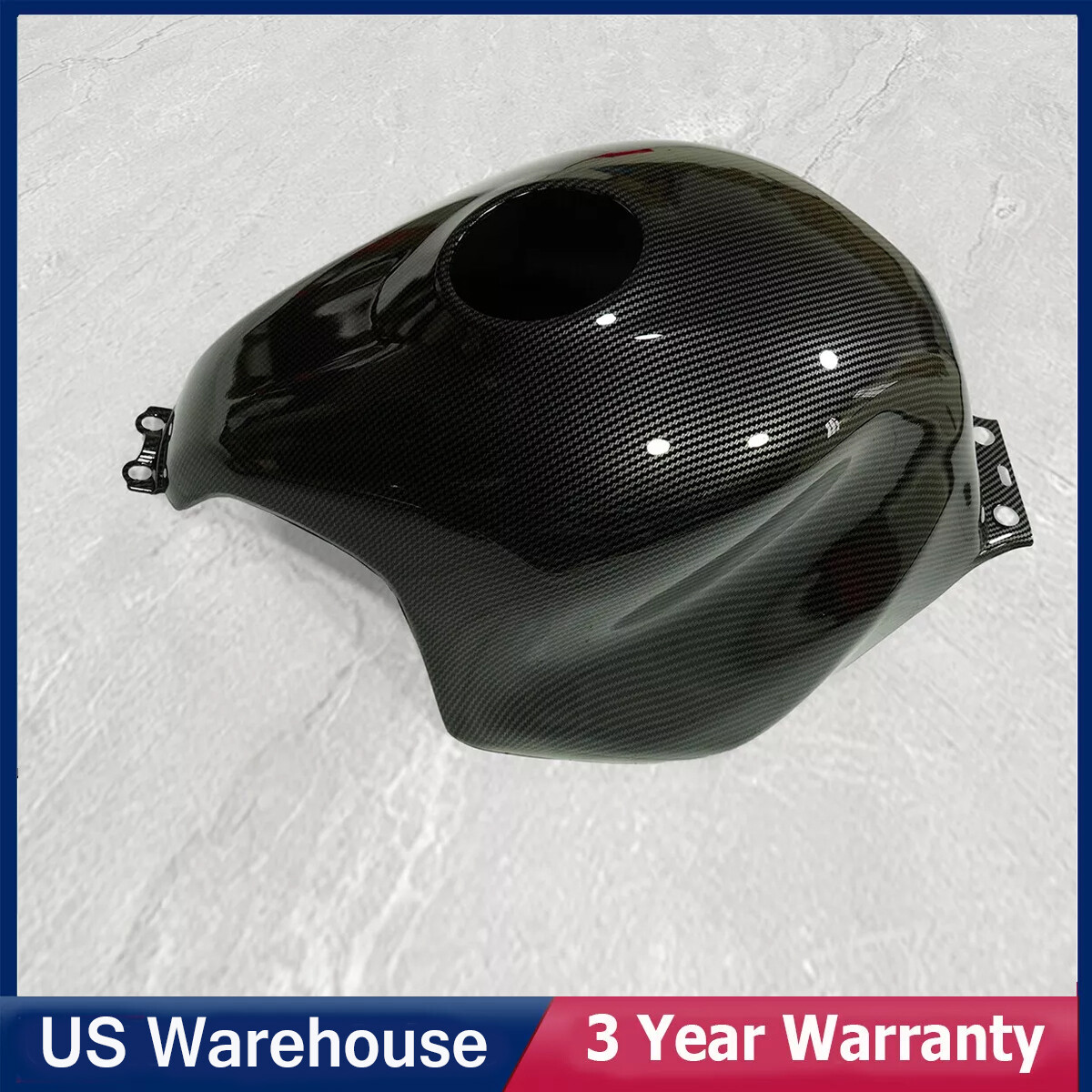 Black Carbon Fiber Painted Fuel Gas Tank Cover For 2001-2007 Honda CBR600F4i New