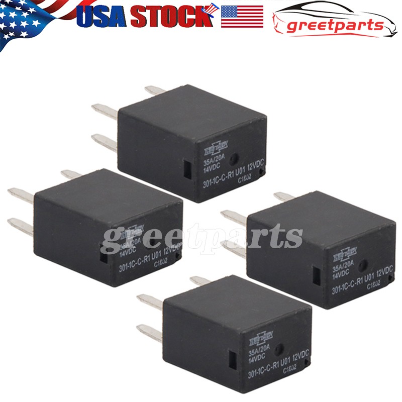 4PCS Electrical Relays 0430033 FOR Arctic Cat 400 500 650 700 5pin 30A 30/20 Amp