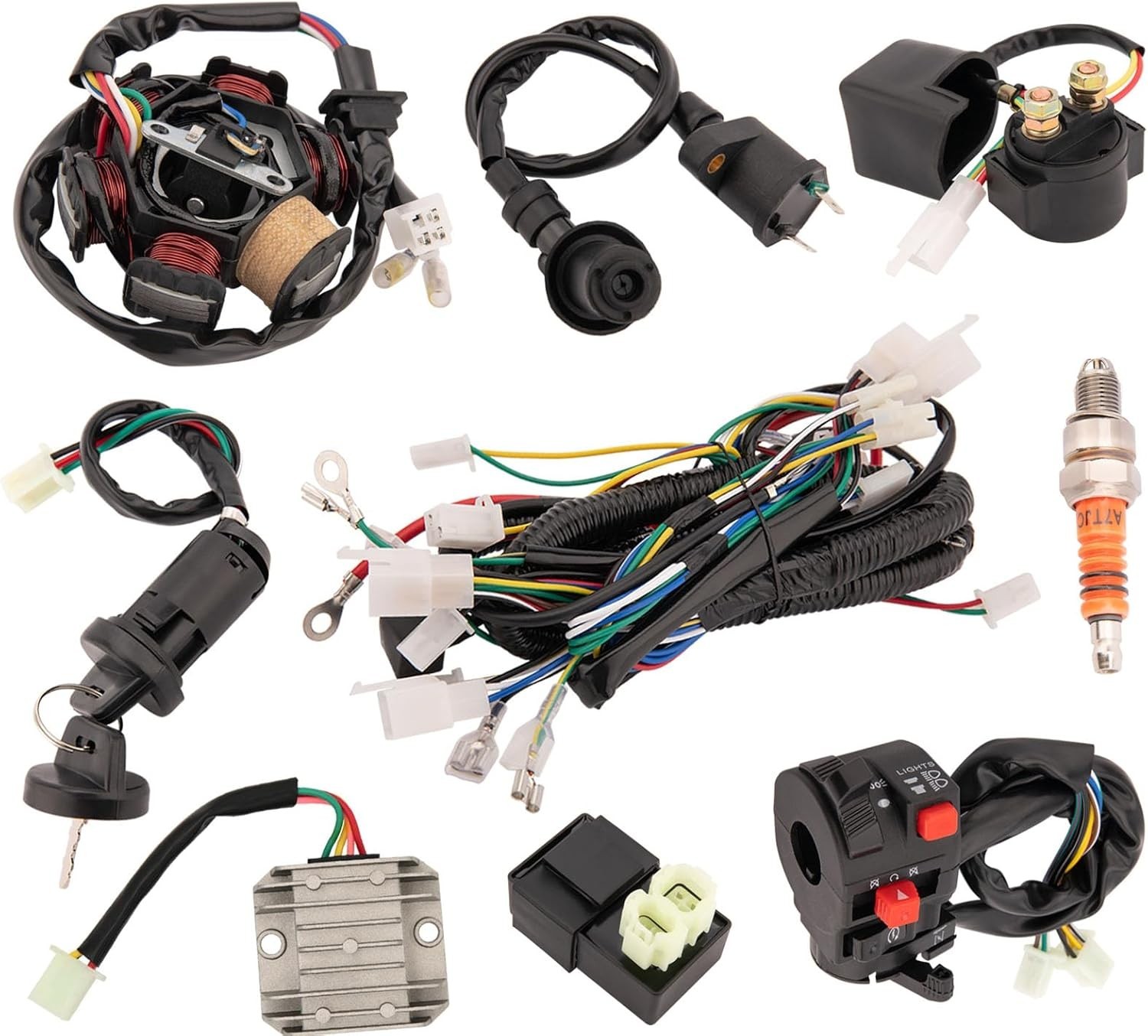 Complete GY6 Wiring Harness kit for Wiring Harness 50cc 70CC 90CC 110CC 125cc…