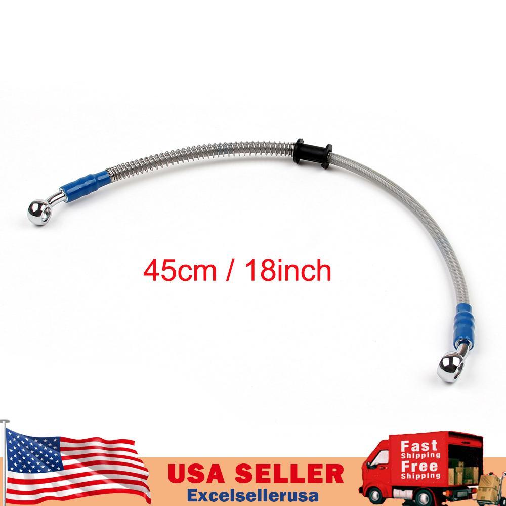 45cm/18″ M10 Brake Oil Hose Line Banjo Fitting Stainless Steel End UE