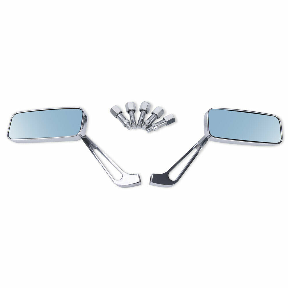 Rectangle Motorcycle Mirrors For Harley Cruiser Bobber Chopper Softail Sportster