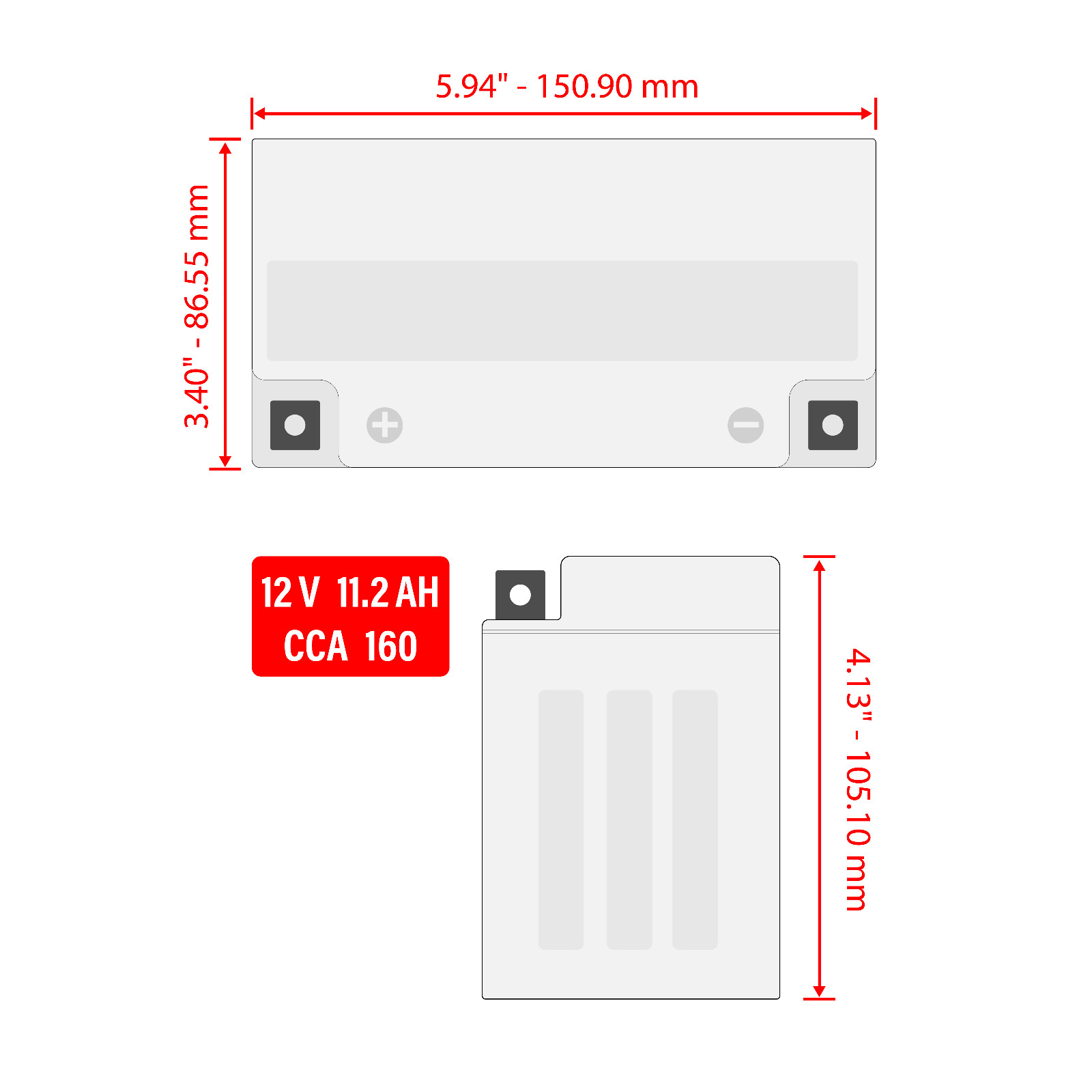 AGM Battery for Honda VT1100C2 VT1100T Shadow Ace1100 1995-2001