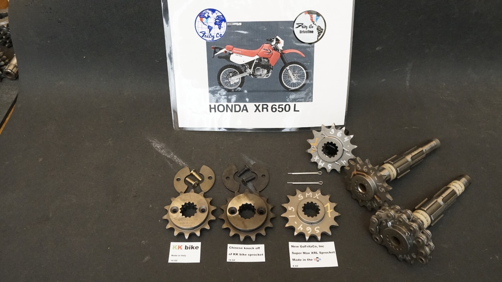 Honda XR650L FRITZCO 15T SUPER MAX long LIFE FRONT SPROCKET 520 chain