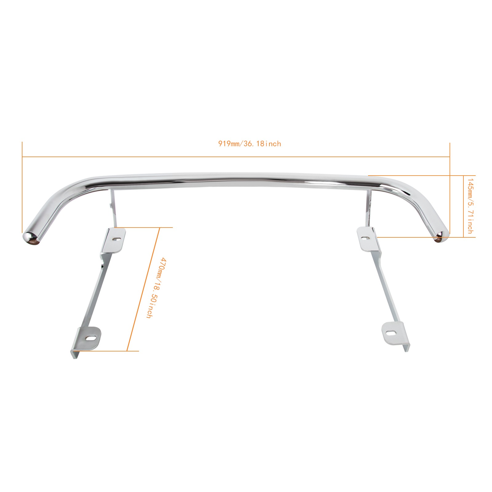 Chrome Rear Bumper Guard for Harley Tri Glide Trike 2009-2024