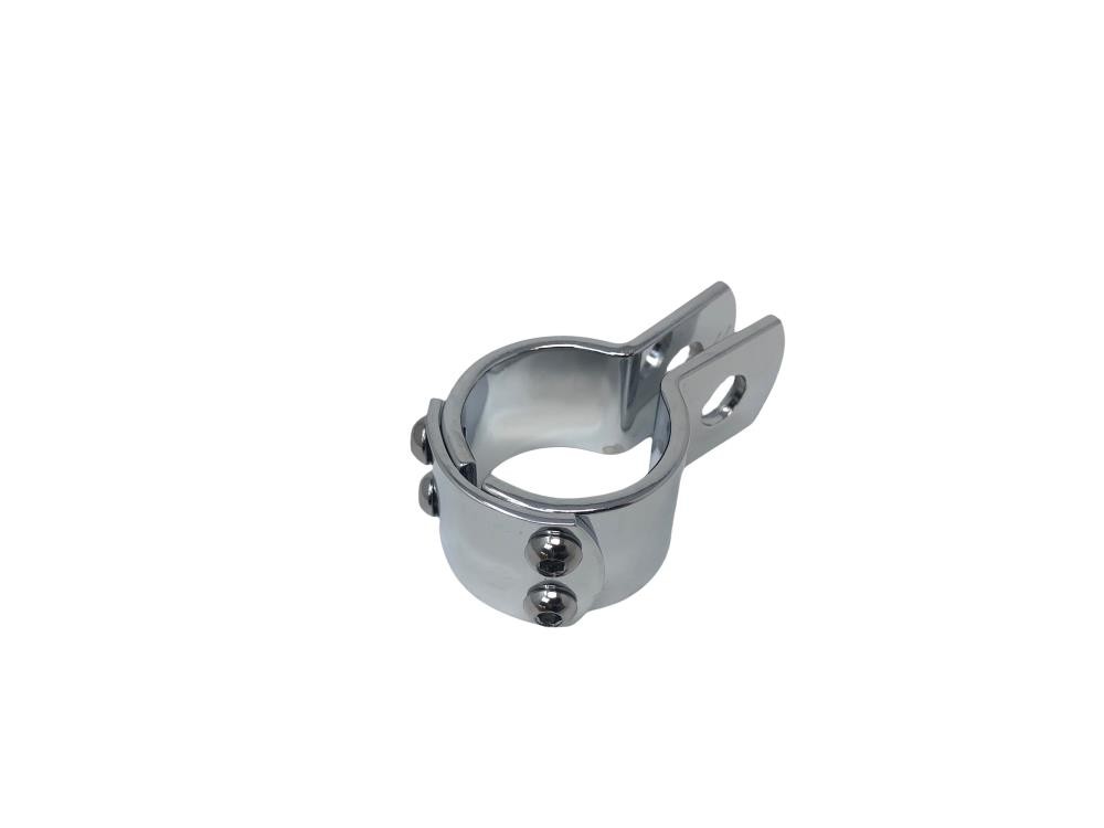 Chrome 3 Piece Clamp for Footpeg/Highway Bar/Spot Light, 1-1/2 Inch (38 mm)