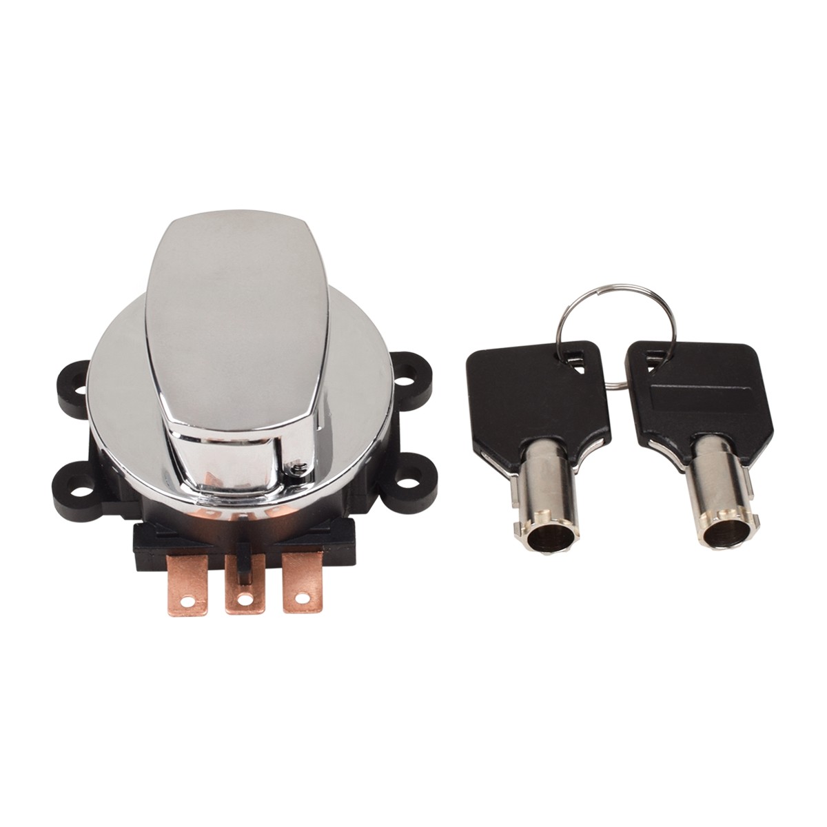 Chrome Ignition Key Switch Kit for Harley FLSTC HERITAGE SOFTAIL CLASSIC 1996-09