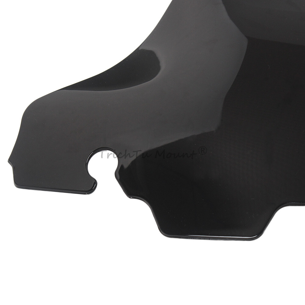 Black 7″ Wave Windshield Windscreen For Harley Touring Electra Glide 2014-2023