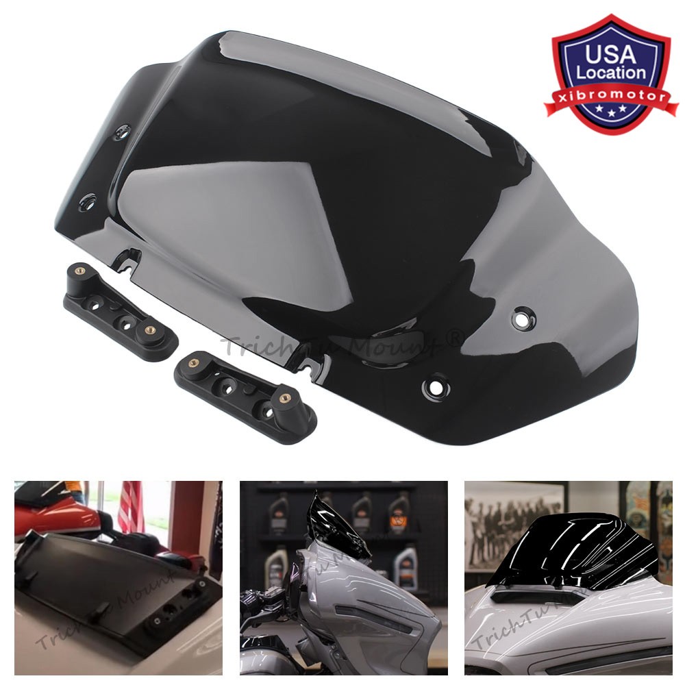 Black 10″ Windshield Windscreen for Harley CVO Street Glide FLHXSE FLHX 2023-Up