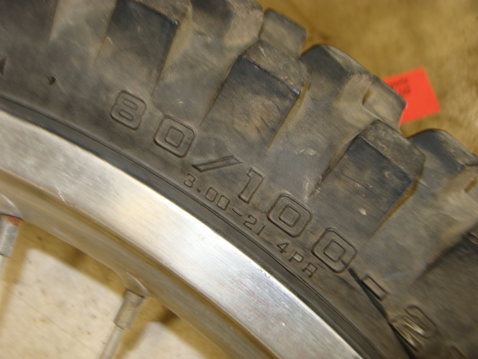 1988 CAGIVA WMX 125 oem AHRMA WRK front wheel rim tire rotor Takasage Excell