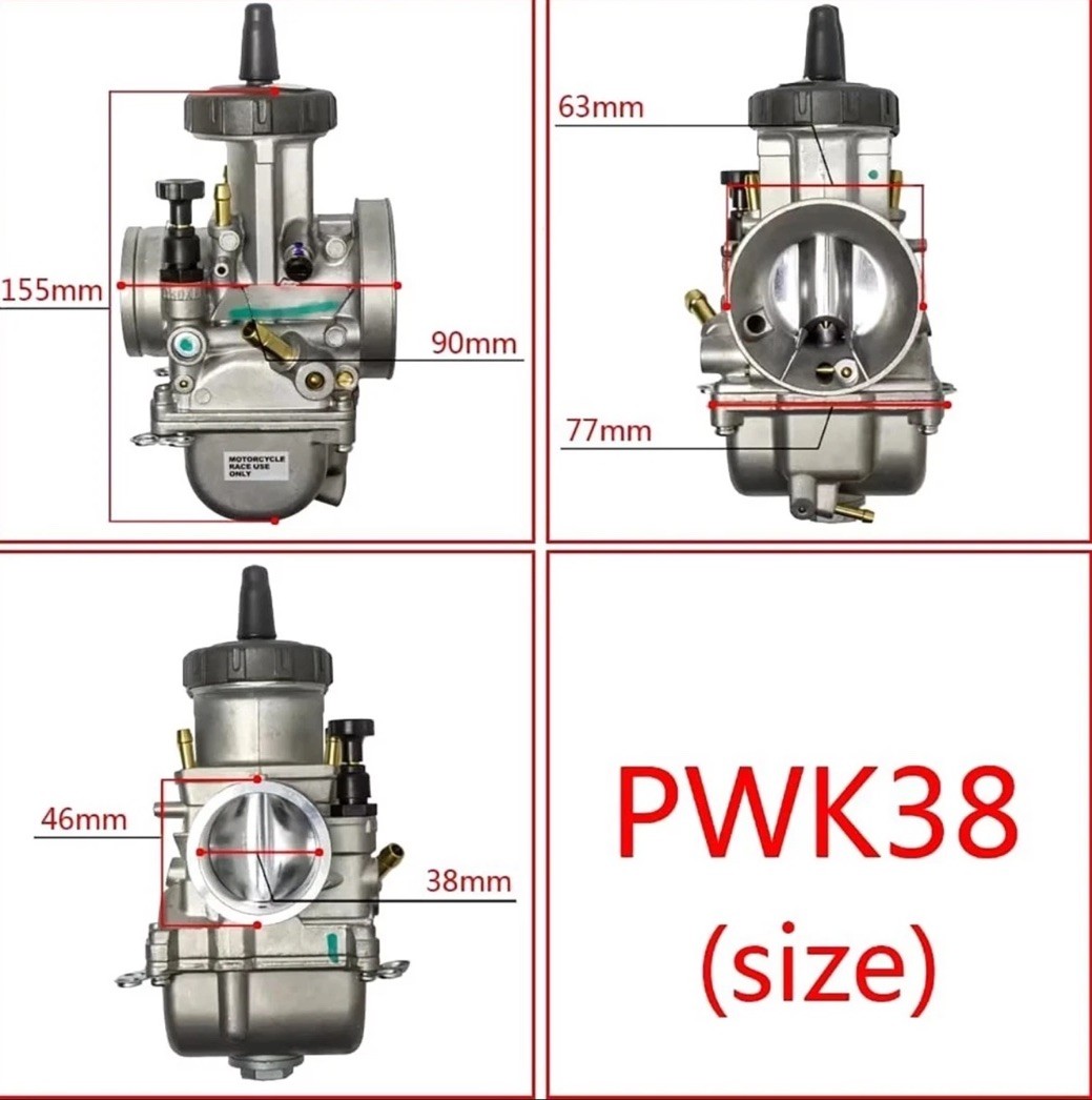 Keihin PWK 38mm PWK 38 Air Striker Carburetor for Yamaha YZ125 YZ250 CR250 CR500