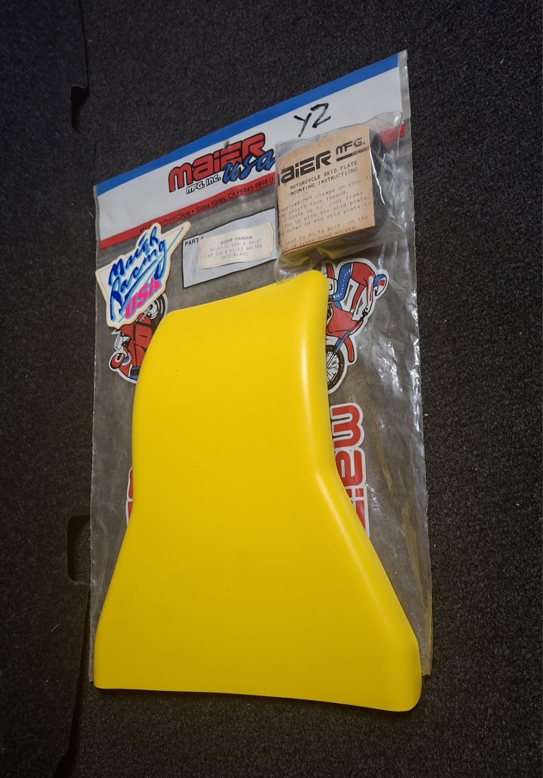 YZ250 86-97 WR250 89-97 WR500 91-93 YAMAHA Skid Plate YZ WR SKIDPLATE 8788909293