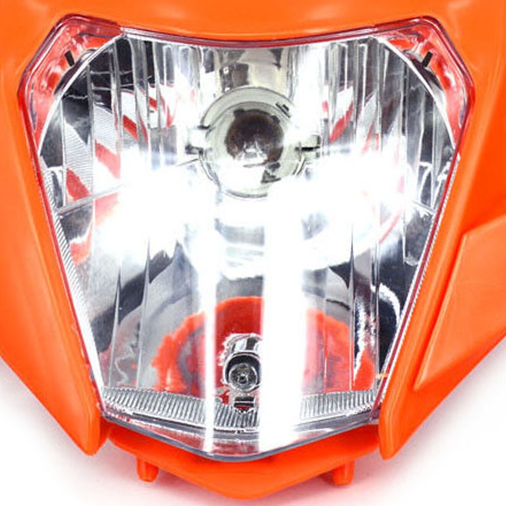Enduro Super 950 Orange For Lamp Headlight Plastic PP Head Fits Light Front
