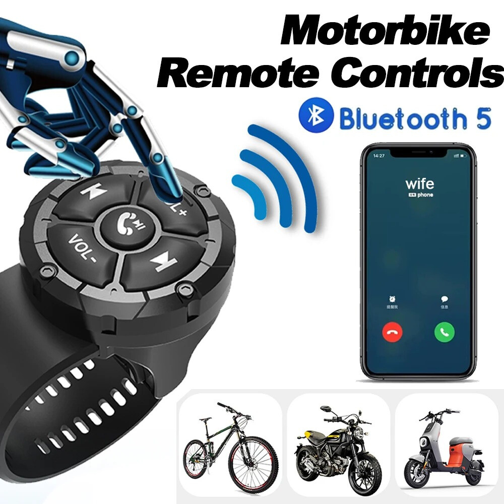 Wireless Bluetooth 5.3 Media Button Remote Controller For Car Motorbike ATV Bike
