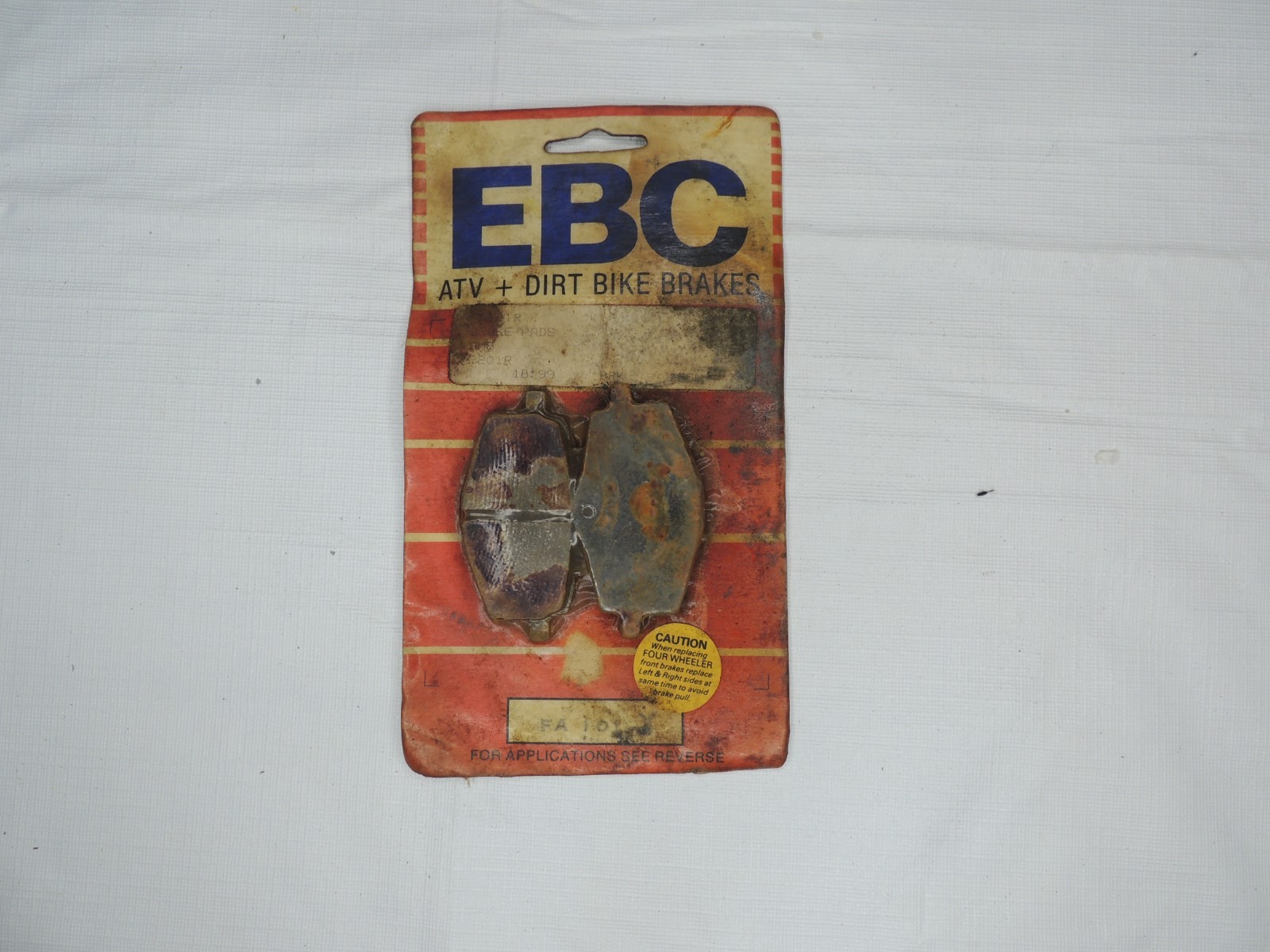 NOS – EBC – FA101X – X Series Carbon Brake Pads – Metal shows oxidation