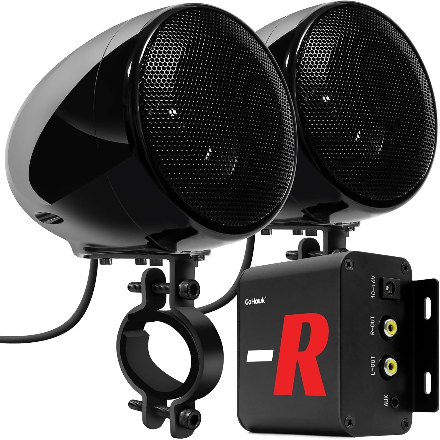 Bluetooth 5.0 Motorcycle Audio System – 100W Waterproof Speakers for Riders