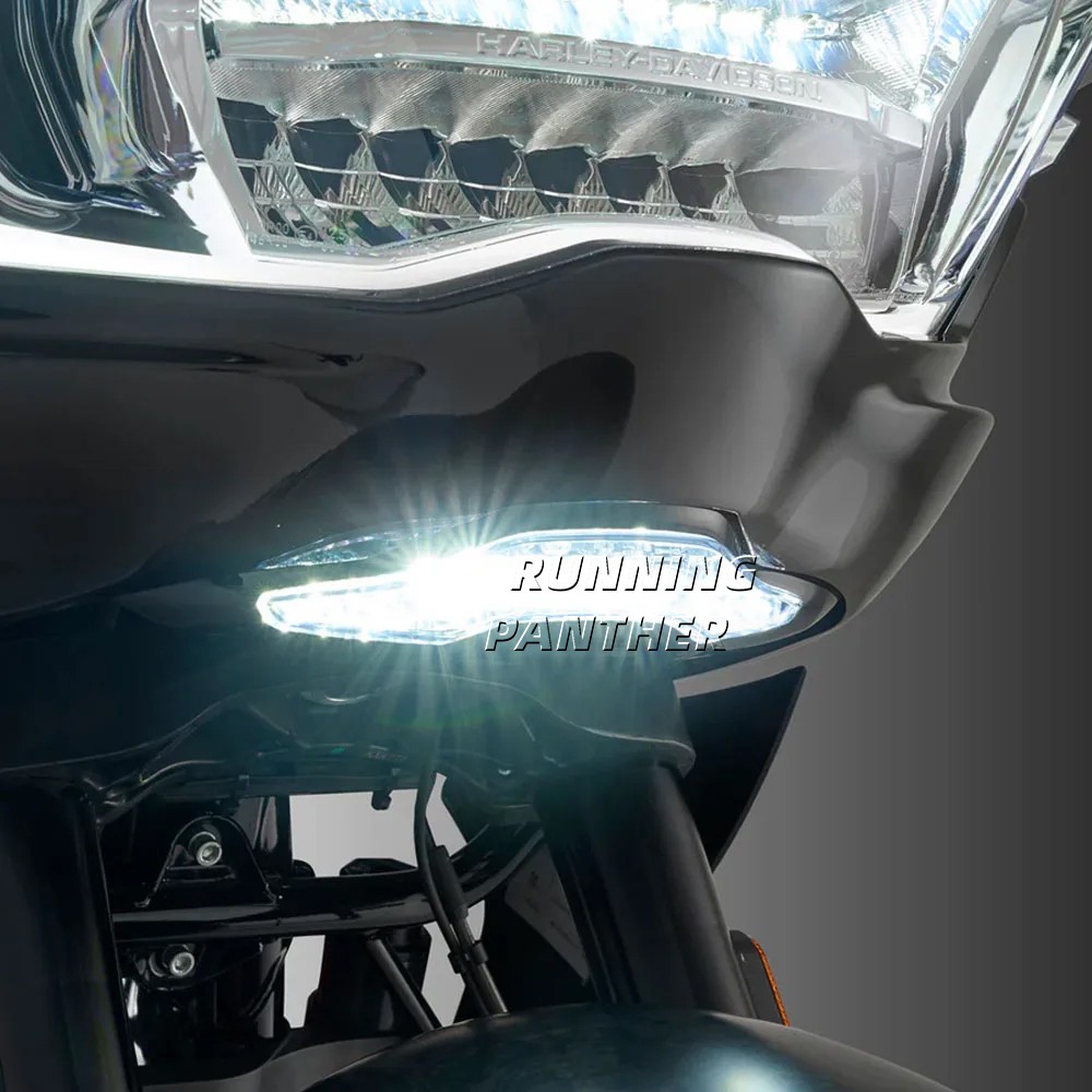 LED Front Lower Fairing Turn Signal Lights For CVO Road Glide FLTRXSE 2023-2025
