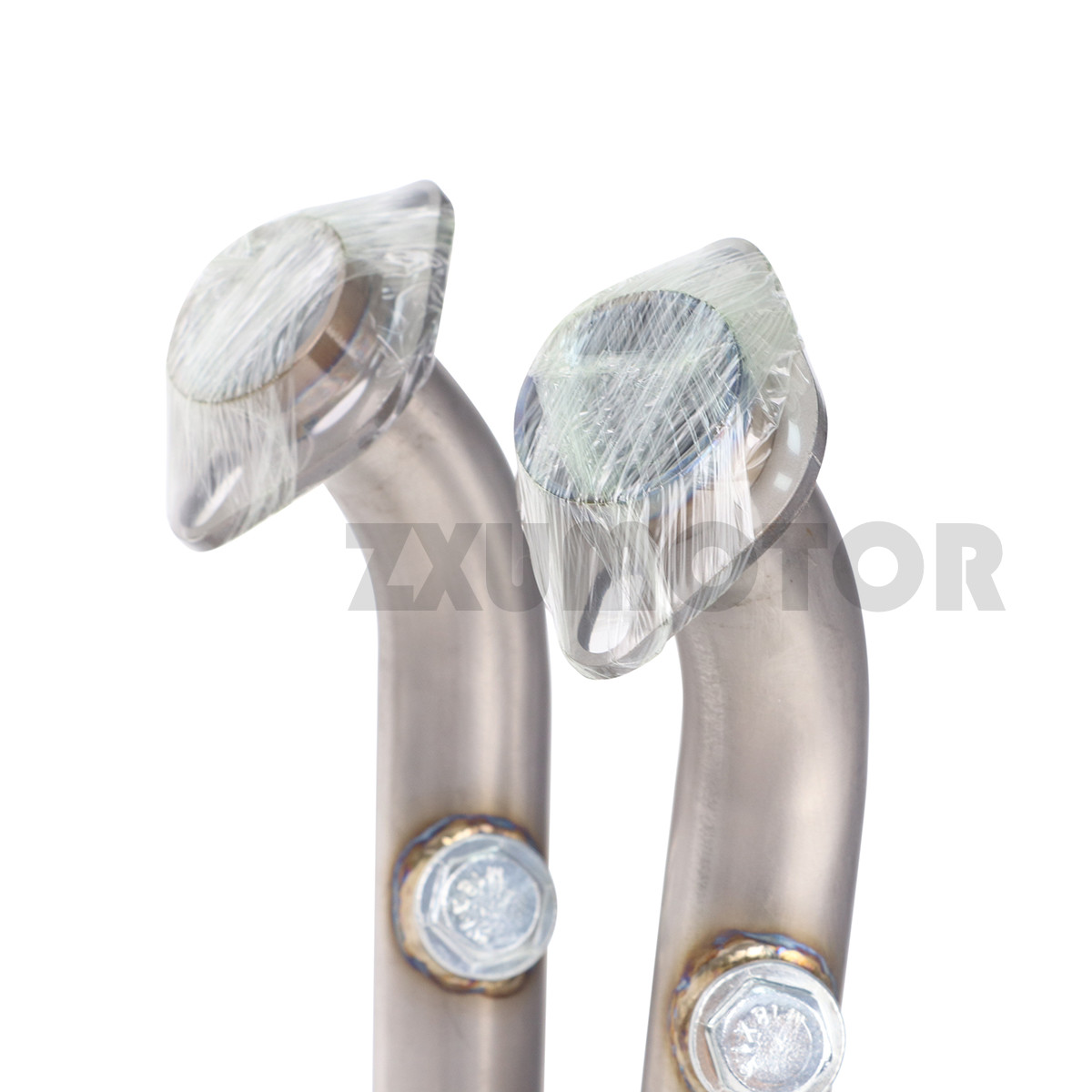 Opended Titanium Exhaust Front Pipe For CF-Moto 450MT 2024 2025 Stock Muffler