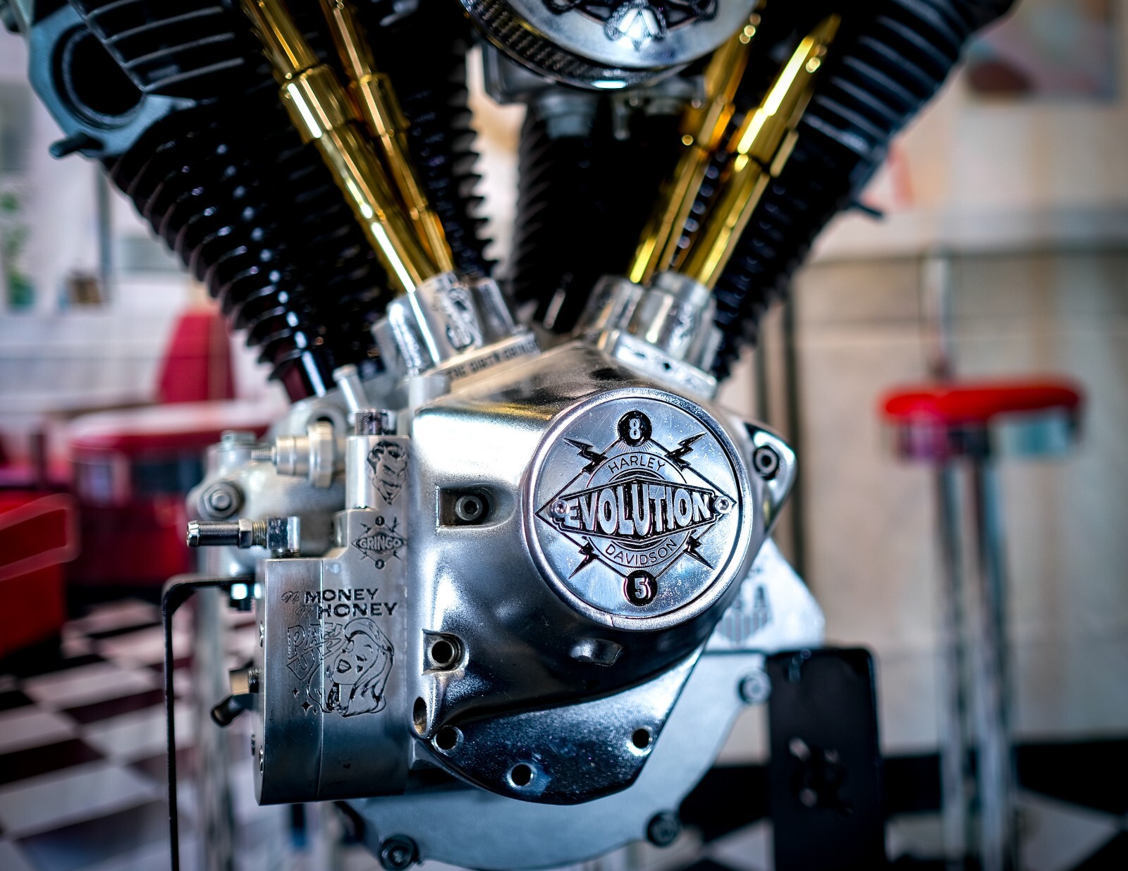 Sexy Polished Aluminum 1985 Evo Evolution Point Timing Cover for Harley Davidson