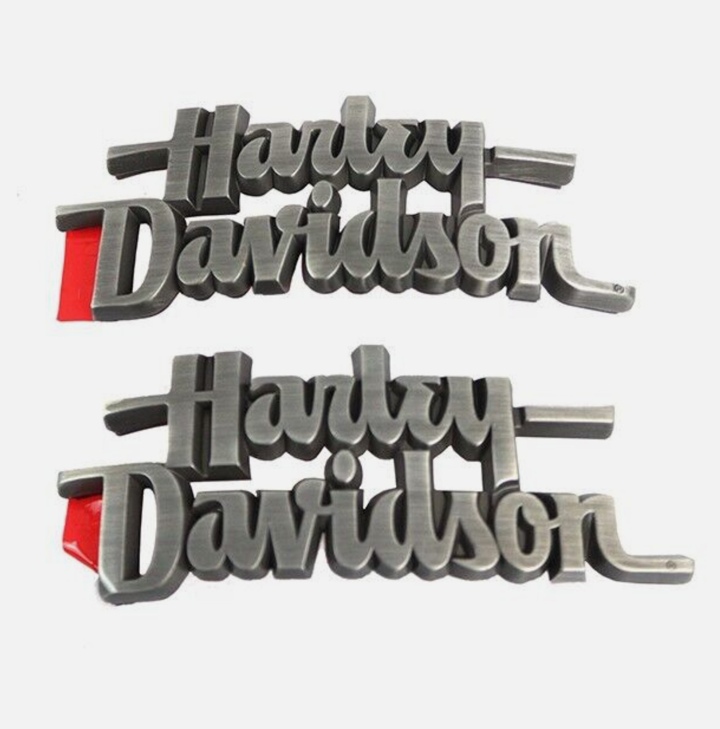 OEM Harley Dyna Softail Sportster Gas Fuel Tank Emblems Set Right & Left badges