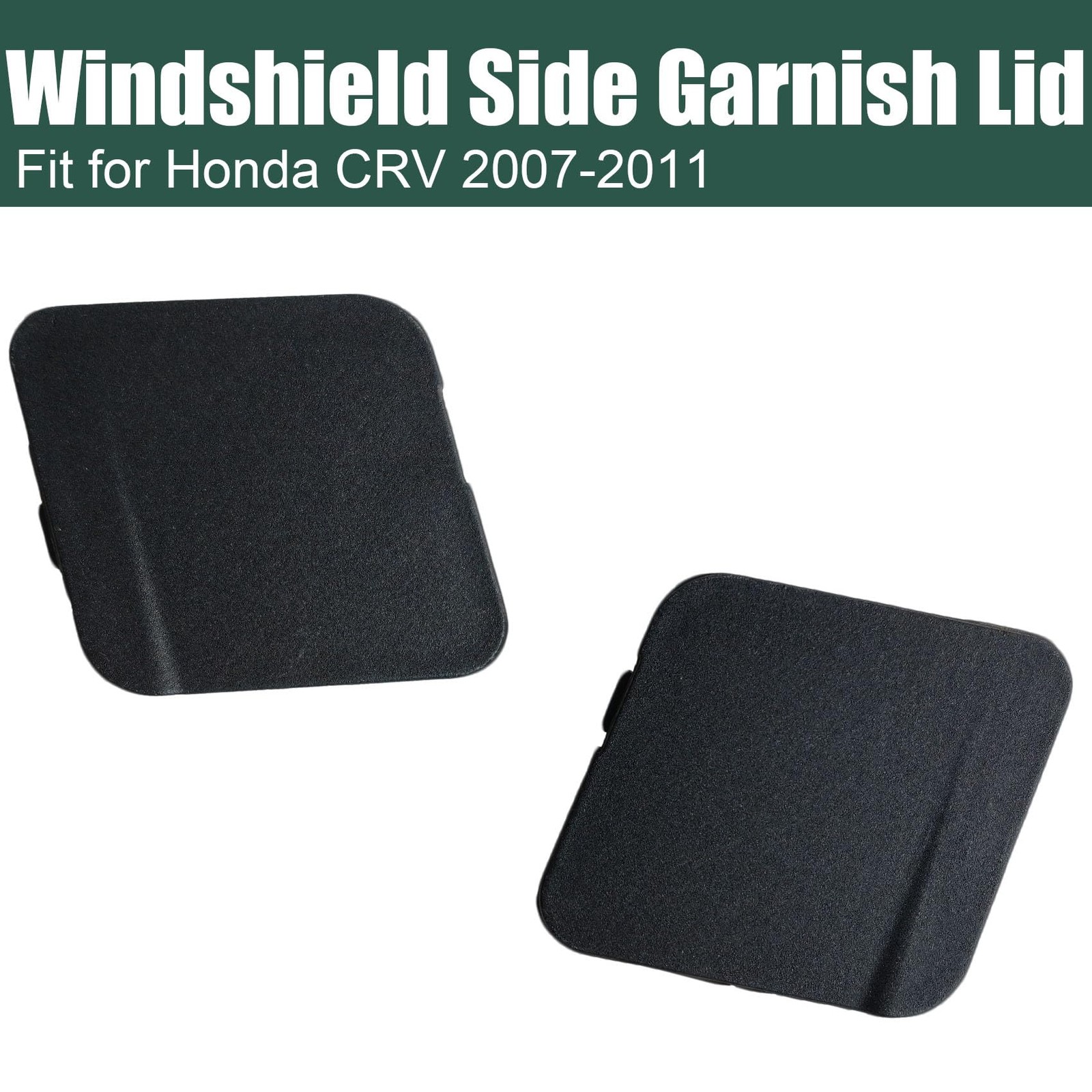 Swzld 2PCS Front Windshield Side Garnish Lid Cover Molding Fit for Black