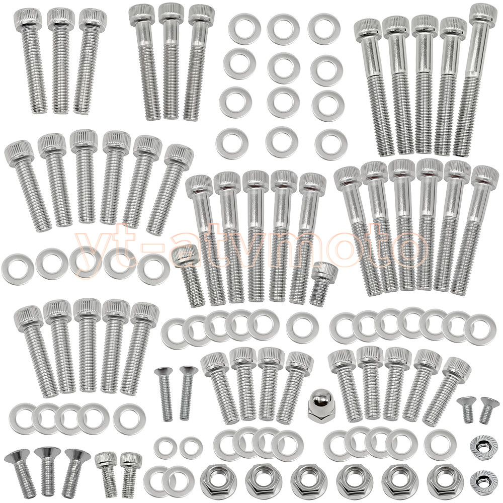 Polished Stainless Steel Engine Bolts Screws Kit For Honda CT90 Trail 1966-1979