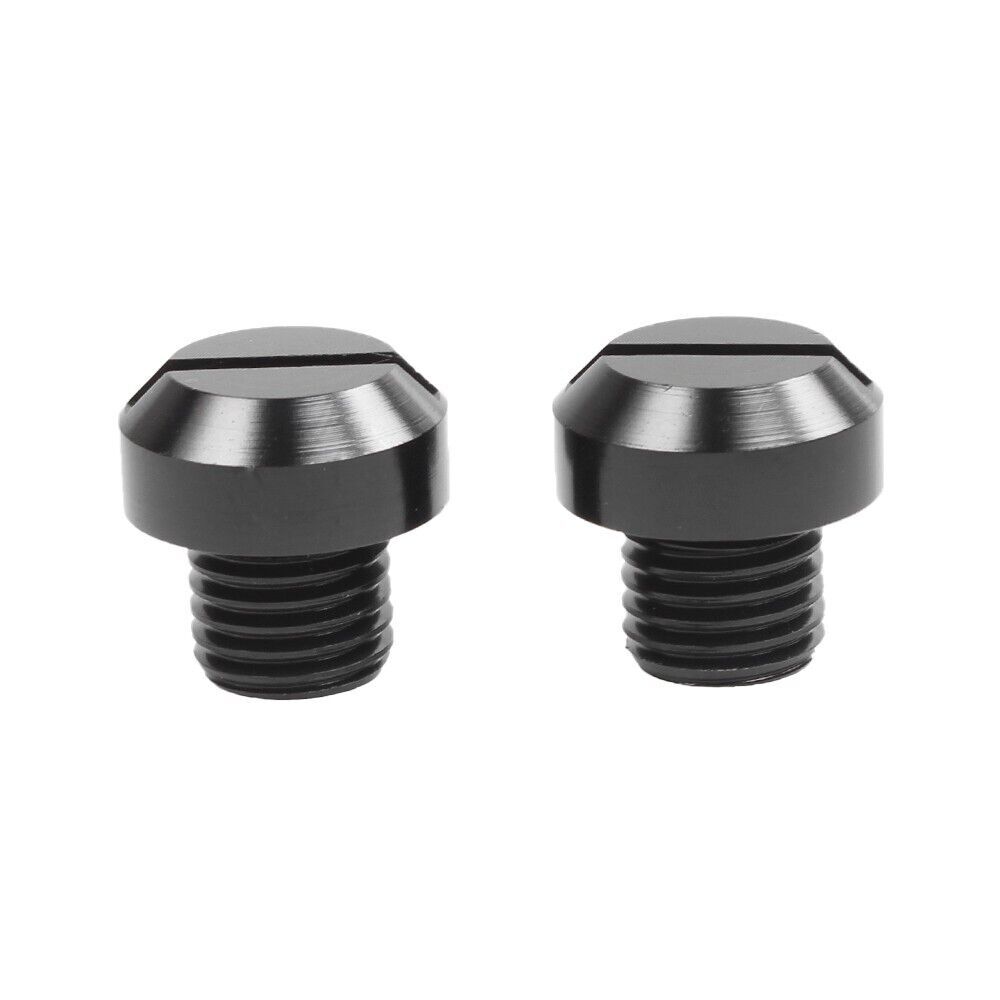 2Pcs Mototcycle Clockwise M10*1.25 Mirror Hole Plug Screw Mirror Hole Screws Kit