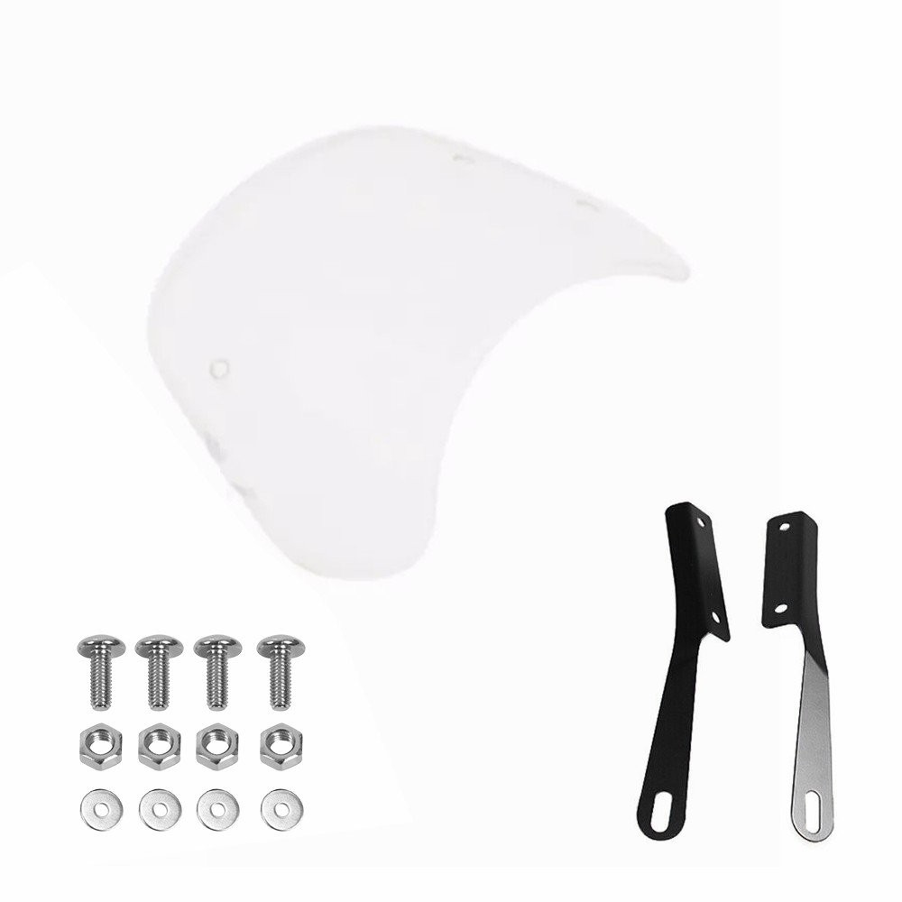 5″-7″ Round Headlight Clear Motorcycle Windshield Windscreen Universal For Honda