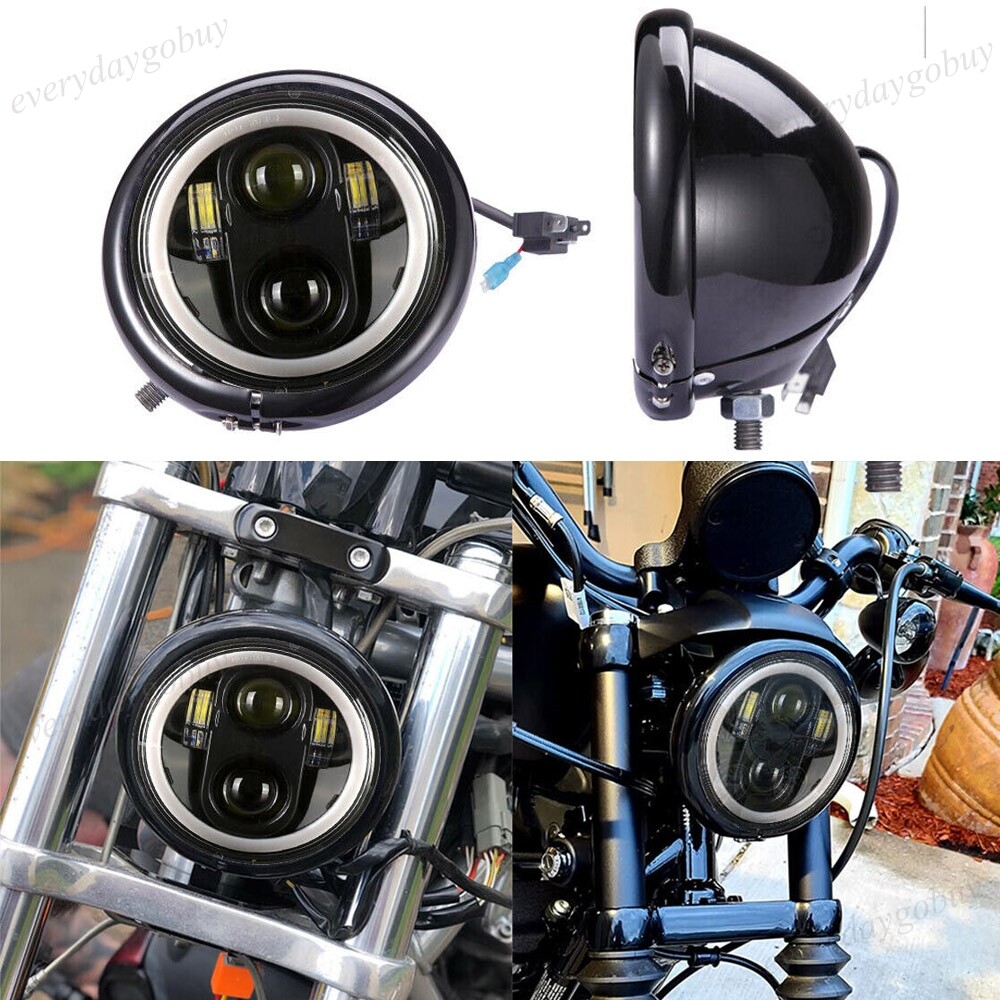 5.75 inch LED Headlight Housing Bucket for Harley Sportster XL 883 1200 Dyna