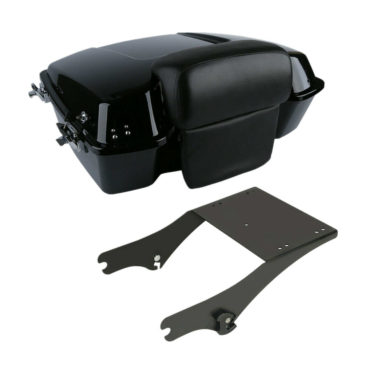10.7″ Chopped Trunk Pad Mount Rack Fit For Harley Touring Road King 97-08