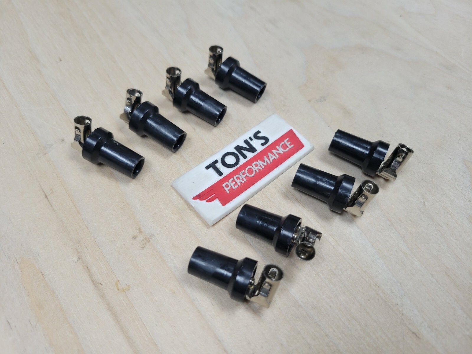 Rajah Spark Plug Terminals 90 degree angle vintage screw on solid core ends
